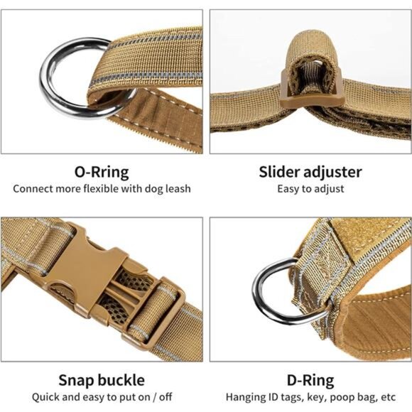 No Pull Dog Harness with Padded Handle+5 Ft Leash,Reflective Strip Escape Proof - Picture 3 of 7